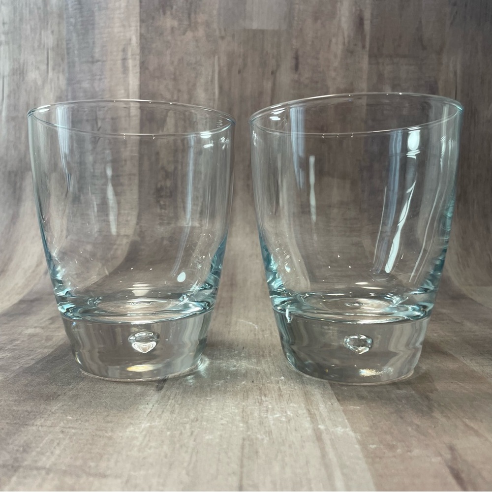 Set of 2 BORMIOLI ROCCO LUNA Double Old Fashioned Glasses 11.5oz BUBBLE Rocks